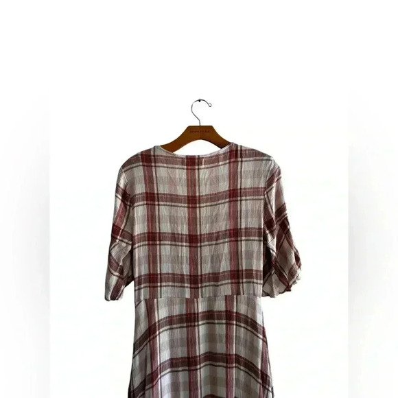 Urban Outfitters Plaid Button Down Maxi Dress Size SP - Picture 4 of 11